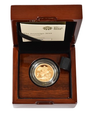 Lot 341 - Elizabeth II, Gold Proof Sovereign 2019, obv....