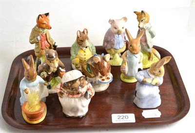 Lot 220 - Ten Beswick Beatrix Potter figures, all BP3 or later