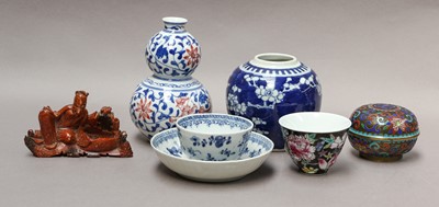 Lot 153 - A group of Chinese porcelain, including an...