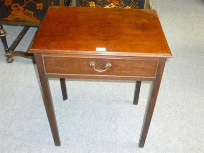 Lot 1199 - A George III Mahogany  Chamber Writing Table, circa 1780, the moulded top above a frieze...