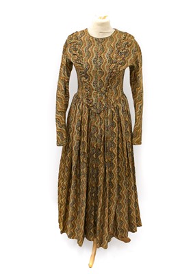 Lot 2039 - 19th Century Fine Wool Dress, with round neck,...