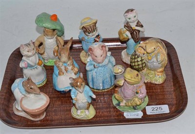 Lot 225 - Ten Beswick Beatrix Potter figures, all BP3 or later