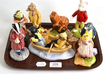 Lot 226 - A collection of Beswick storybook figures including five Wind in the Willows figures, two Alice...