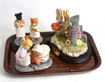 Lot 227 - Three limited edition Beswick Beatrix Potter tableau figures, all boxed