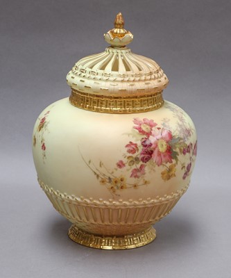 Lot 72 - A Royal Worcester vase and cover, shape no....
