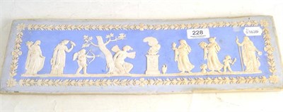 Lot 228 - A 19th century blue jasper classical plaque