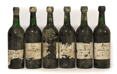 Lot 5167 - Taylors 1966 Vintage Port (six bottles)