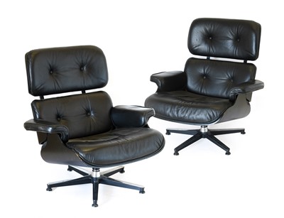 Lot 1270 - A Pair of Italian Cofemo Eames Style Lounge...