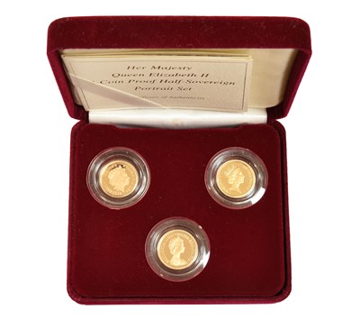 Lot 379 - Queen Elizabeth II 3-Coin Proof Half-Sovereign...