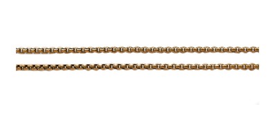 Lot 277 - A 9 carat gold trace link chain, length 51cm