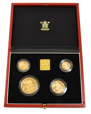 Lot 383 - Elizabeth II, Gold Proof 4-Coin Sovereign...