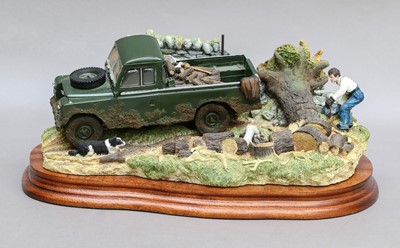 Lot 1019 - Border Fine Arts 'Clearing The Way' 2006 Land Rover