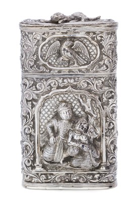 Lot 2200 - An Indian or Burmese Silver Cheroot-Case