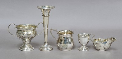Lot 60 - A Collection of Assorted Silver, comprising: a...