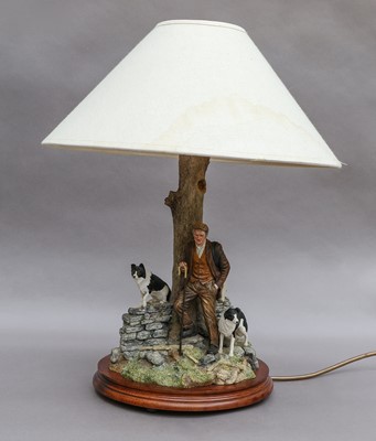 Lot 1063 - Border Fine Arts Table Lamp 'Moment to Reflect' (Shepherd and Border Collies)