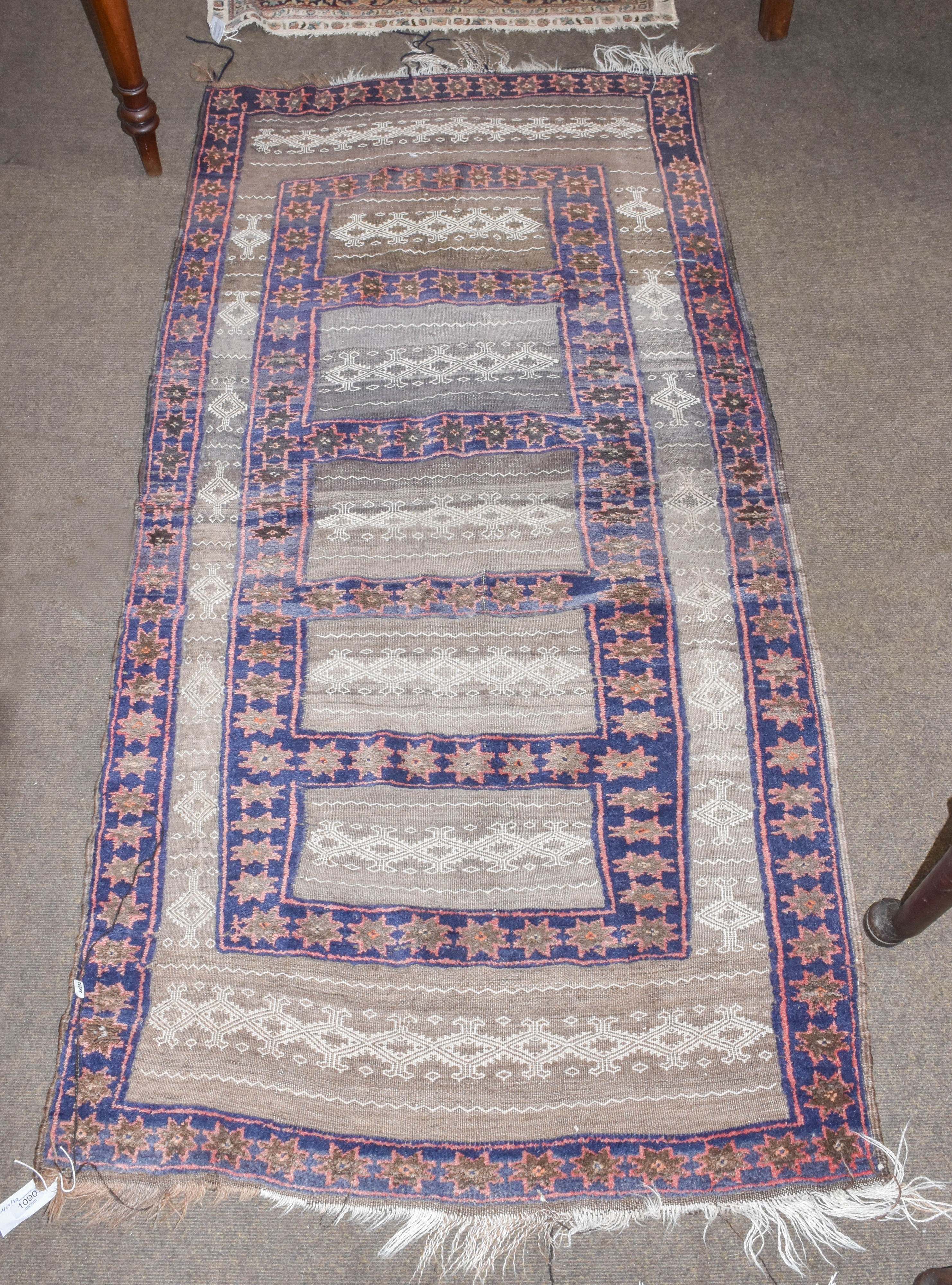 Chinese Prayer Rug Lot 1090 - A Chinese silk prayer rug, the faded rose