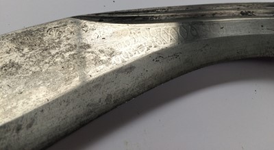 Lot 2365 - A Late 19th Century Nepalese Kukri, each side...