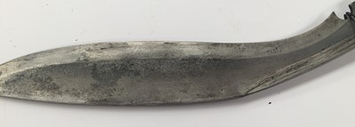 Lot 2365 - A Late 19th Century Nepalese Kukri, each side...