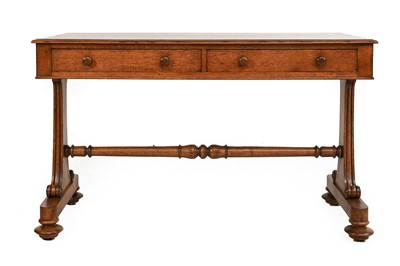 Lot 855 - A Victorian Oak Library Writing Table, circa...