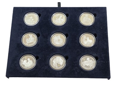 Lot 213 - 9 x World Silver Proof Coins 2006, each...