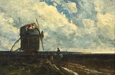 Lot 1020 - Edwin Ellis (1841-1895) Landscape with horse...