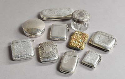 Lot 37 - A collection of ten various silver and other...