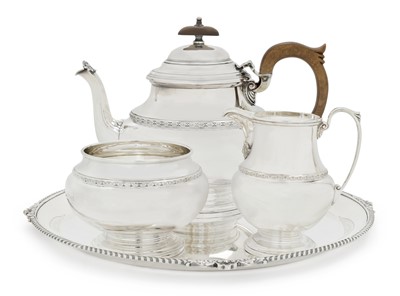 Lot 2280 - A Three-Piece George V Silver Tea-Service