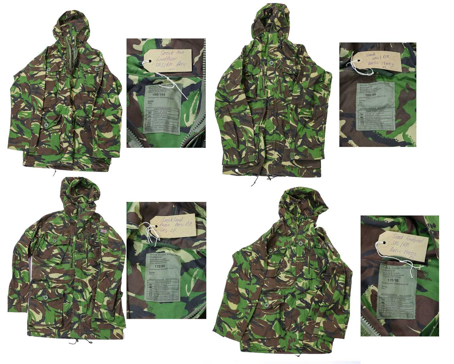 Lot 2240 - Four British Army Woodland Camouflage...