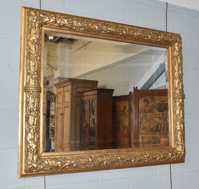 Lot 1197 - A 19th century gilt framed mirror, the...