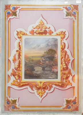 Lot 1175 - A Victorian reverse painting on glass,...