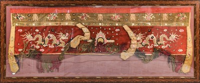 Lot 365 - Chinese Silk Embroidered Panel, late...