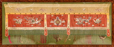 Lot 366 - Chinese Silk Embroidered Panel, late...