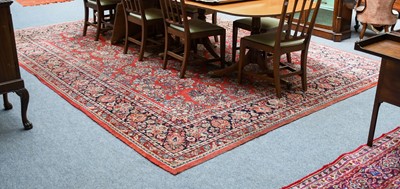 Lot 1085 - A good Mahal carpet, the strawberry field of...