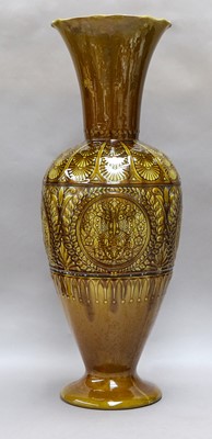 Lot 182 - A Linthorpe pottery vase of baluster form,...