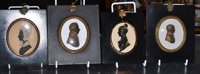 Lot 270 - Four portrait silhouettes in ebonised frames