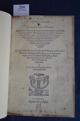 Lot 204 - Wirsung (Christof) Praxis Medicinæ Universalis;...