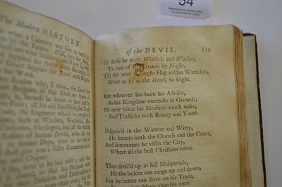 Lot 54 - [Defoe (Daniel)] The History of the Devil, as...