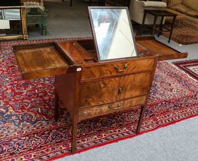 Lot 1155 - A George III mahogany washstand, the...