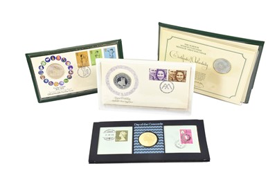 Lot 475 - 8 x Silver Proof Medallic First Day Covers,...