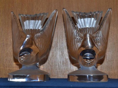 Lot 290 - A pair of modern Lalique glass bookends