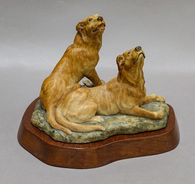 Lot 1061 - Border Fine Arts 'Labradors' (Golden)
