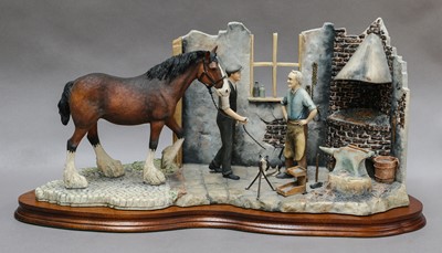 Lot 1065 - Border Fine Arts 'New Shoes for Dolly' (Blacksmith Scene)