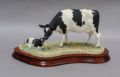 Lot 1094 - Border Fine Arts 'Holstein Friesian Cow and Calf'