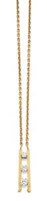 Lot 2142 - An 18 Carat Gold Diamond Necklace