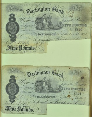 Lot 463 - Provincial Banknotes: 2 x Darlington Bank £5...