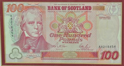 Lot 486 - Bank of Scotland, £100 Commemorative Issue...