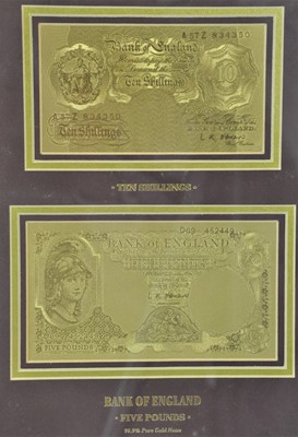 Lot 501 - Royal Mint Gold Banknote Impressions,...