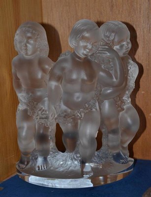 Lot 301 - A modern Lalique glass figure group