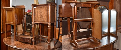 Lot 1201 - Two 19th century mahogany pot cupboards, a...