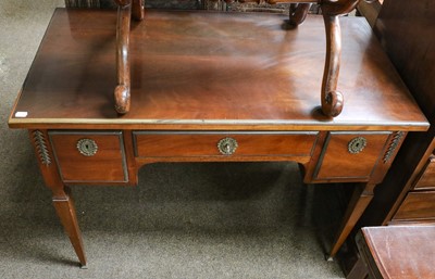 Lot 1249 - A continental brass mounted writing table in...